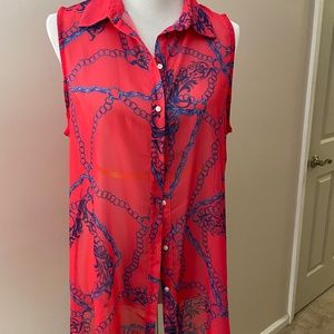 Sheer sleeveless shirt